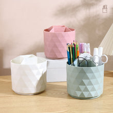 Load image into Gallery viewer, Desktop Rotating Pen Holder Large Capacity Stationery Storage Box Makeup Brush Storage Bucket