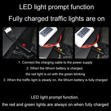 Load image into Gallery viewer, 11.1V 2A 3S Lithium Battery USB Charger With Light, 4 Pin Plug