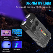 Load image into Gallery viewer, V10 Portable Keychain Light USB Rechargeable Bright Mini Flashlight