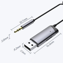 AUX Car Bluetooth Receiver Adapter 3.5mm Cell Phone Computer Connector With TF Card Slot