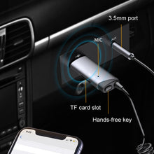 Load image into Gallery viewer, AUX Car Bluetooth Receiver Adapter 3.5mm Cell Phone Computer Connector With TF Card Slot