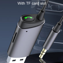 Load image into Gallery viewer, AUX Car Bluetooth Receiver Adapter 3.5mm Cell Phone Computer Connector With TF Card Slot