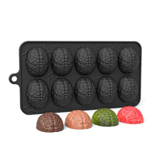 Load image into Gallery viewer, 10 Grids Brain Halloween Chocolate Mould Homemade Brain Cake Mould DIY Candy Soft Molds, 10 Grids Brain