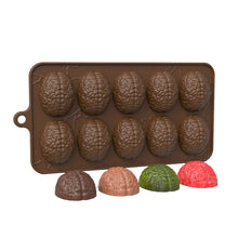 Load image into Gallery viewer, 10 Grids Brain Halloween Chocolate Mould Homemade Brain Cake Mould DIY Candy Soft Molds, 10 Grids Brain