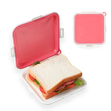 Load image into Gallery viewer, Sandwich Bread Fresh-keeping Storage Box Silicone Portable Take-out Lunch Box