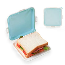 Load image into Gallery viewer, Sandwich Bread Fresh-keeping Storage Box Silicone Portable Take-out Lunch Box
