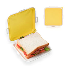 Load image into Gallery viewer, Sandwich Bread Fresh-keeping Storage Box Silicone Portable Take-out Lunch Box