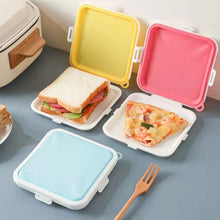 Load image into Gallery viewer, Sandwich Bread Fresh-keeping Storage Box Silicone Portable Take-out Lunch Box