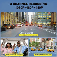 Load image into Gallery viewer, High-Definition Night Vision Driving Recorder, Dual Recording No WIFI, Triple Recording No WIFI, Triple Recording With WIFI Mobile Playback, Dual Recording 2K+720P+GPS Track+WIFI Mobile Playback