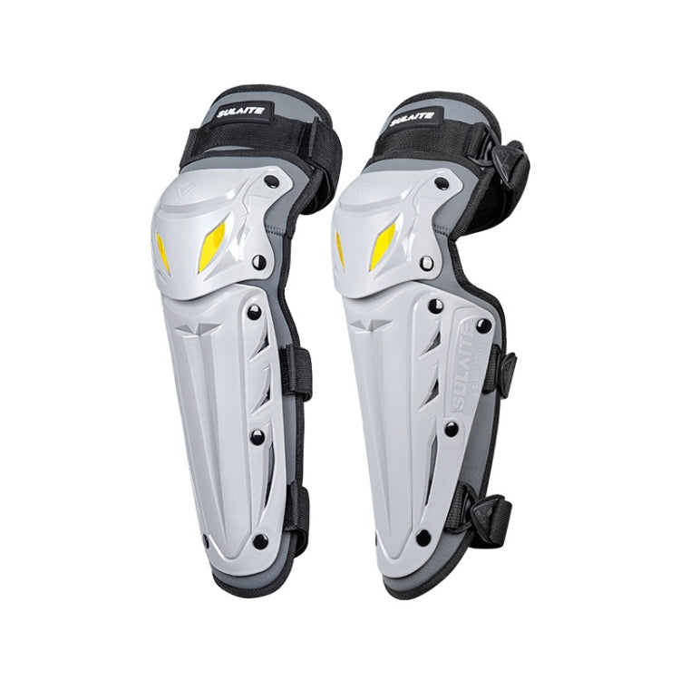 SULAITE Motorcycle Outdoor Riding Breathable Protective Equipment, 2pcs /Set Knee Pads Gray, 4pcs /Set Knee Elbow Pads Gray, 2pcs /Set Elbow Pads Gray