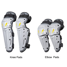 Load image into Gallery viewer, SULAITE Motorcycle Outdoor Riding Breathable Protective Equipment, 2pcs /Set Knee Pads Gray, 4pcs /Set Knee Elbow Pads Gray, 2pcs /Set Elbow Pads Gray