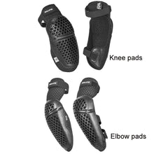 Load image into Gallery viewer, SULAITE Cycling Honeycomb Breathable Heat Dissipation Motorcycle Adjustable Protective Gear, 2pcs /Set Knee Pads, 2pcs /Set Elbow Pads, 4pcs /Set Knee Elbow Pads