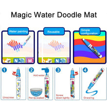 Load image into Gallery viewer, 78x78cm Water Doodle Mat Writing Board Mat Magic Pen For Kids