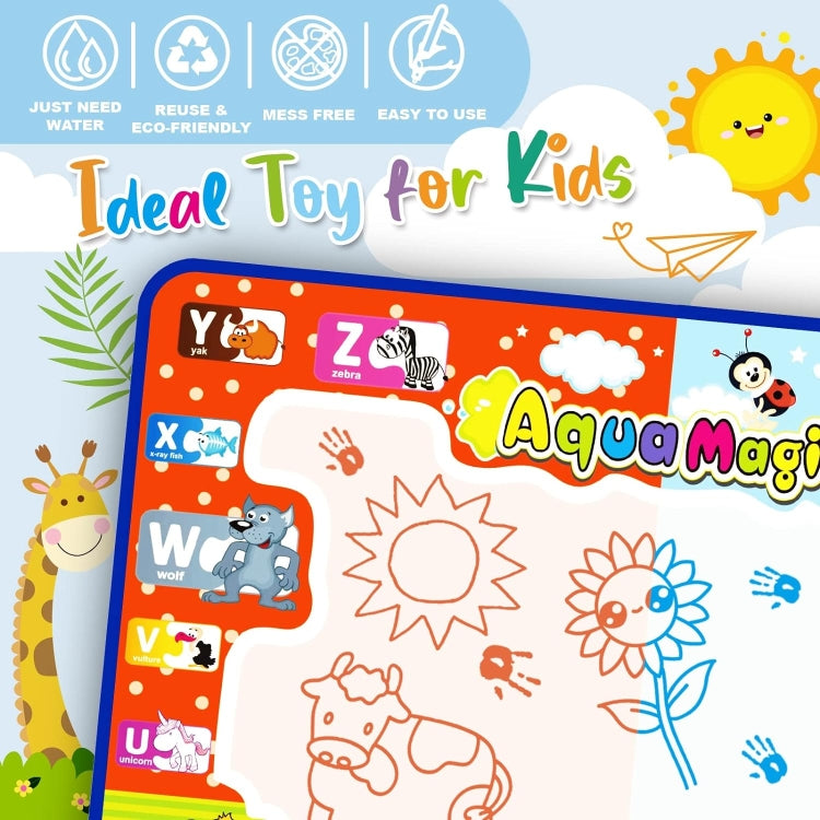 78x78cm Water Doodle Mat Writing Board Mat Magic Pen For Kids