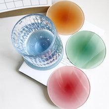 Load image into Gallery viewer, 9.5cm Colorful Gradient Acrylic Coaster Thickened Heat Resistant Translucent Sunset Cup Pad