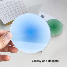 Load image into Gallery viewer, 9.5cm Colorful Gradient Acrylic Coaster Thickened Heat Resistant Translucent Sunset Cup Pad