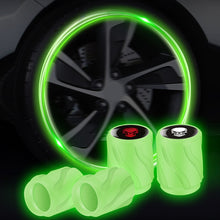 Load image into Gallery viewer, 4pcs /Set Luminous Car Motorcycle Tire Modified Valve Cap, Orange Red White Skull, Orange Red Black Flag, Orange Red Red Skull, Orange Red Sports Car, Pink White Skull, Pink Black Flag, Pink Red Skull, Pink Sports Car, Yellow White Skull               ...