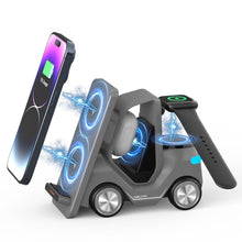 Load image into Gallery viewer, T20S 3-In-1 15W Small Forklift-Shaped Desktop Wireless Charger With LED Atmosphere Light