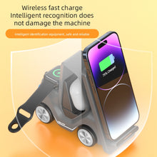 Load image into Gallery viewer, T20S 3-In-1 15W Small Forklift-Shaped Desktop Wireless Charger With LED Atmosphere Light