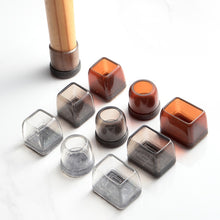 Load image into Gallery viewer, 4pcs / Set Thickened Wear-Resistant Table And Chair Leg Covers Household Quiet Non-Slip Stool Foot Protector, Mini Small Round Transparent, Mini Small Round Light Gray, Mini Small Round Light Brown, Mini Small Square Transparent                        ...