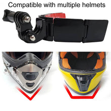 Load image into Gallery viewer, TUYU Motorcycle Integrated Hinged Helmet Chin Sports Camera Mounting Bracket, With 2 Stickers, With 4 Stickers