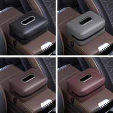 Load image into Gallery viewer, Car Seat Armrest Tissue Box Sun Visor Seat Back Hanging Paper Bag