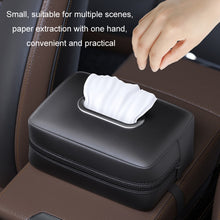 Load image into Gallery viewer, Car Seat Armrest Tissue Box Sun Visor Seat Back Hanging Paper Bag