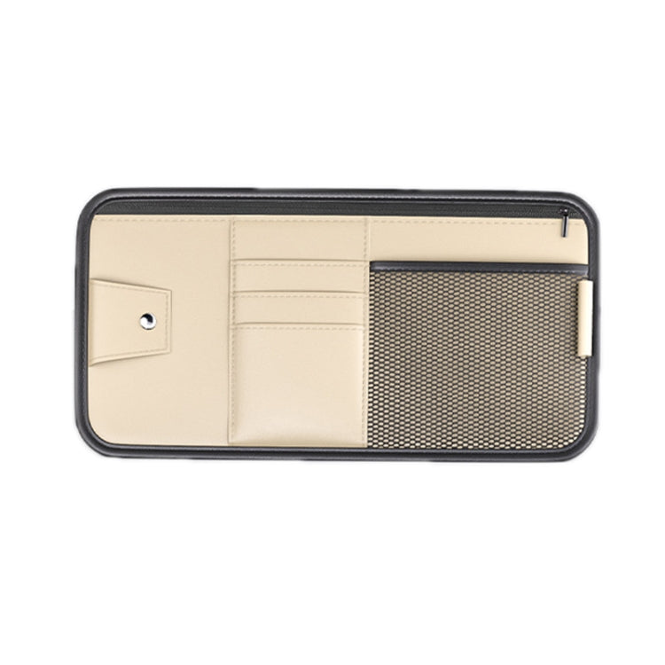 Car Sun Visor Card Glasses Holder Zipper Storage Bag