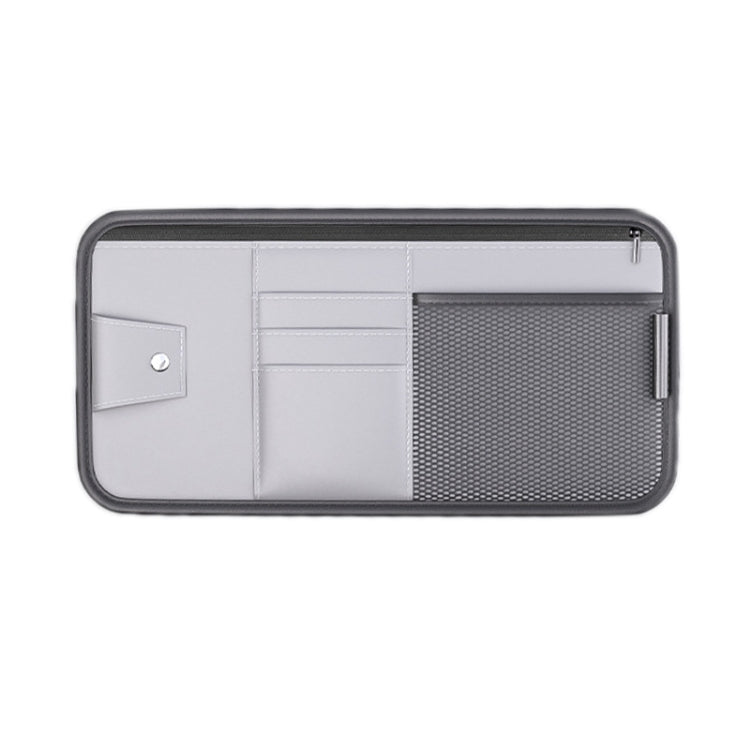 Car Sun Visor Card Glasses Holder Zipper Storage Bag