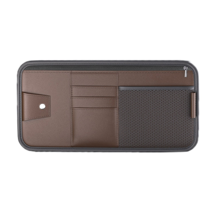 Car Sun Visor Card Glasses Holder Zipper Storage Bag