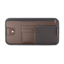 Load image into Gallery viewer, Car Sun Visor Card Glasses Holder Zipper Storage Bag