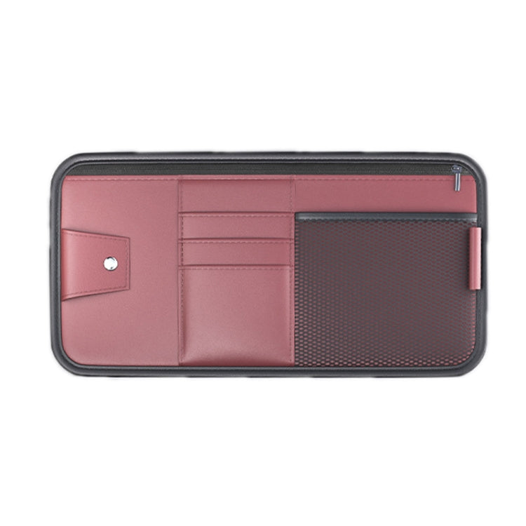 Car Sun Visor Card Glasses Holder Zipper Storage Bag