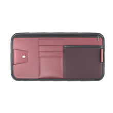 Load image into Gallery viewer, Car Sun Visor Card Glasses Holder Zipper Storage Bag