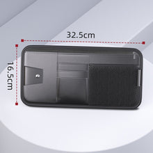 Load image into Gallery viewer, Car Sun Visor Card Glasses Holder Zipper Storage Bag