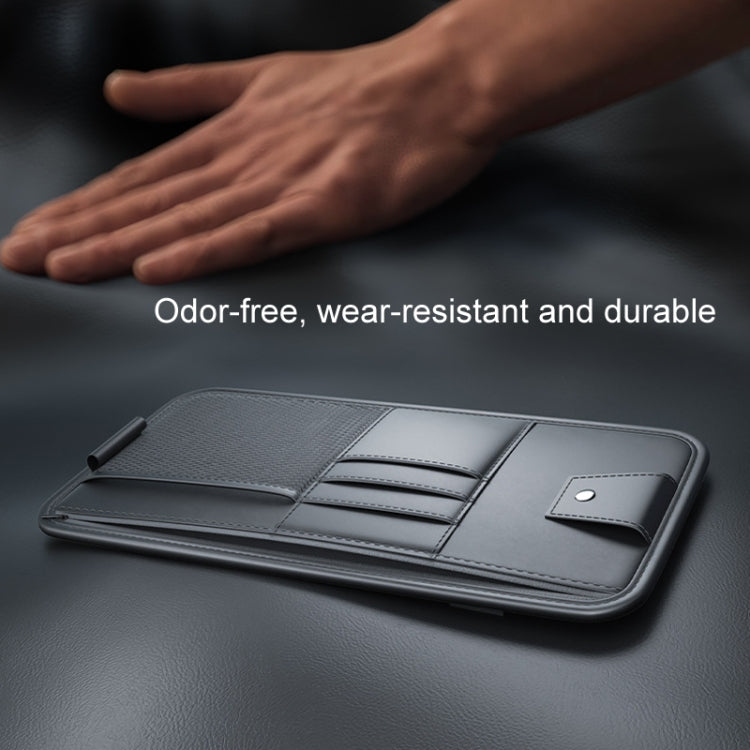 Car Sun Visor Card Glasses Holder Zipper Storage Bag