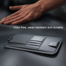 Load image into Gallery viewer, Car Sun Visor Card Glasses Holder Zipper Storage Bag