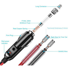 Load image into Gallery viewer, 16AWG 15A 12V/24V Fused Cigarette Lighter Plug With Lead, 1pair