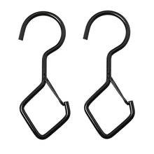 Load image into Gallery viewer, 2pcs Household S Hooks For Hanging Metal Windproof Hooks With Safety Buckle, Black, White