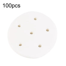Load image into Gallery viewer, 100pcs Food Grade Disposable Round Non-stick Steamer Paper Perforated Buns Steamer Pads, 7.6cm, 8.89cm, 10.16cm, 11.4cm, 12.7cm, 14cm, 16.5cm