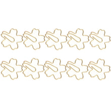 Load image into Gallery viewer, Metal Special-shaped Paper Clips File Classification And Storage Paper Clips, 10pcs /Box Sakura