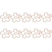 Load image into Gallery viewer, Metal Special-shaped Paper Clips File Classification And Storage Paper Clips, 10pcs /Box Sakura