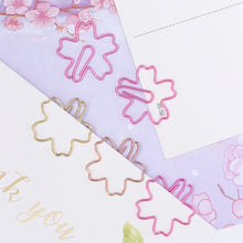 Load image into Gallery viewer, Metal Special-shaped Paper Clips File Classification And Storage Paper Clips, 10pcs /Box Sakura