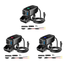Load image into Gallery viewer, PD3.0 Motorcycle USB Mobile Phone Charger Digital Voltage Meter with Switch, Blue Screen, Red Screen, Green Screen