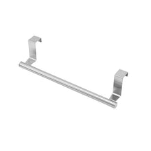 Load image into Gallery viewer, No-Punch Stainless Steel Over Door Towel Rack Cabinet Door Rag Hanging Holder, 23.5cm Silver, 23.5cm Black, 23.5cm White, 36.5cm Silver, 36.5cm Black, 36.5cm White