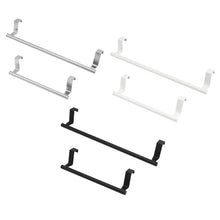 Load image into Gallery viewer, No-Punch Stainless Steel Over Door Towel Rack Cabinet Door Rag Hanging Holder, 23.5cm Silver, 23.5cm Black, 23.5cm White, 36.5cm Silver, 36.5cm Black, 36.5cm White