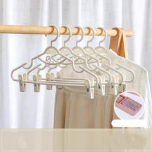 Load image into Gallery viewer, 5pcs Non-slip Hanging Clothes Rack With Clips Household Non-Tracking Adult Clothes Hanger