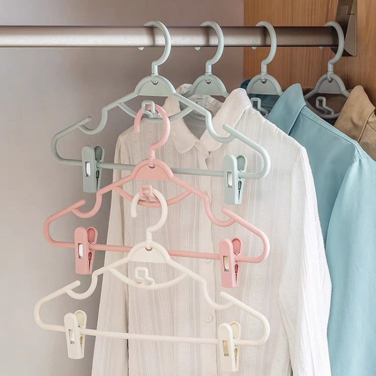 5pcs Non-slip Hanging Clothes Rack With Clips Household Non-Tracking Adult Clothes Hanger