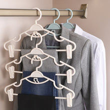 Load image into Gallery viewer, 5pcs Non-slip Hanging Clothes Rack With Clips Household Non-Tracking Adult Clothes Hanger
