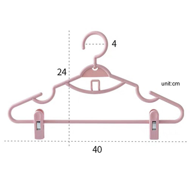 5pcs Non-slip Hanging Clothes Rack With Clips Household Non-Tracking Adult Clothes Hanger