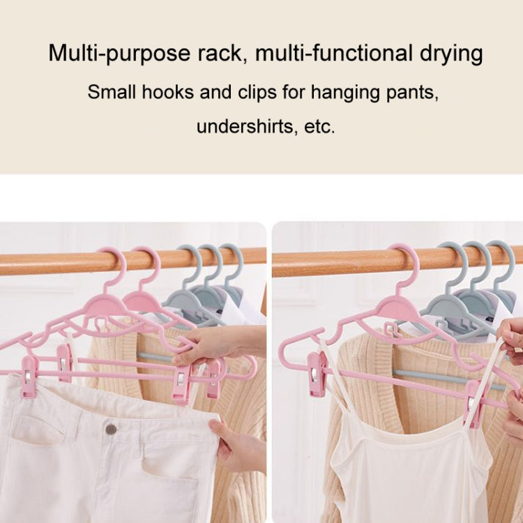 5pcs Non-slip Hanging Clothes Rack With Clips Household Non-Tracking Adult Clothes Hanger